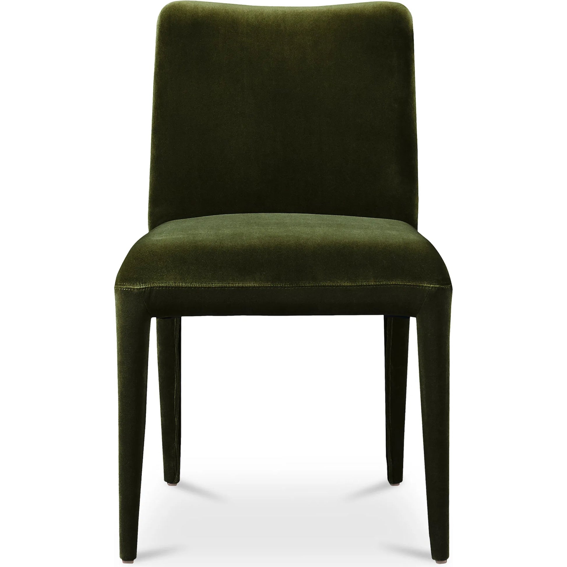 Calla Dining Chair Velvet (Set of 2) by Moe's Home Collection in green velvet. Made from upholstery: 100% polyester, ash wood frame, rubber wood legs, foam in a eclectic & global style.