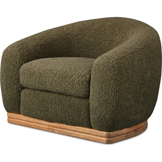 Marlowe Lounge Chair by Moe's Home Collection. Made from upholstery: 100% polyester, solid rubber wood base, plywood frame, foam seat in a unique style.