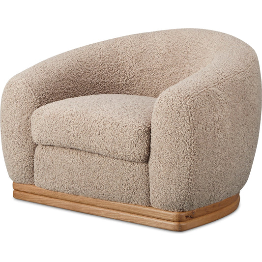 Marlowe Lounge Chair by Moe's Home Collection. Made from upholstery: 100% polyester, solid rubber wood base, plywood frame, foam seat in a unique style.
