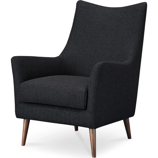 Fisher Armchair Wool Blend by Moe's Home Collection. Made from upholstery: 50% wool 50% polyester, solid rubber wood legs, plywood frame, foam seat in a unique style.