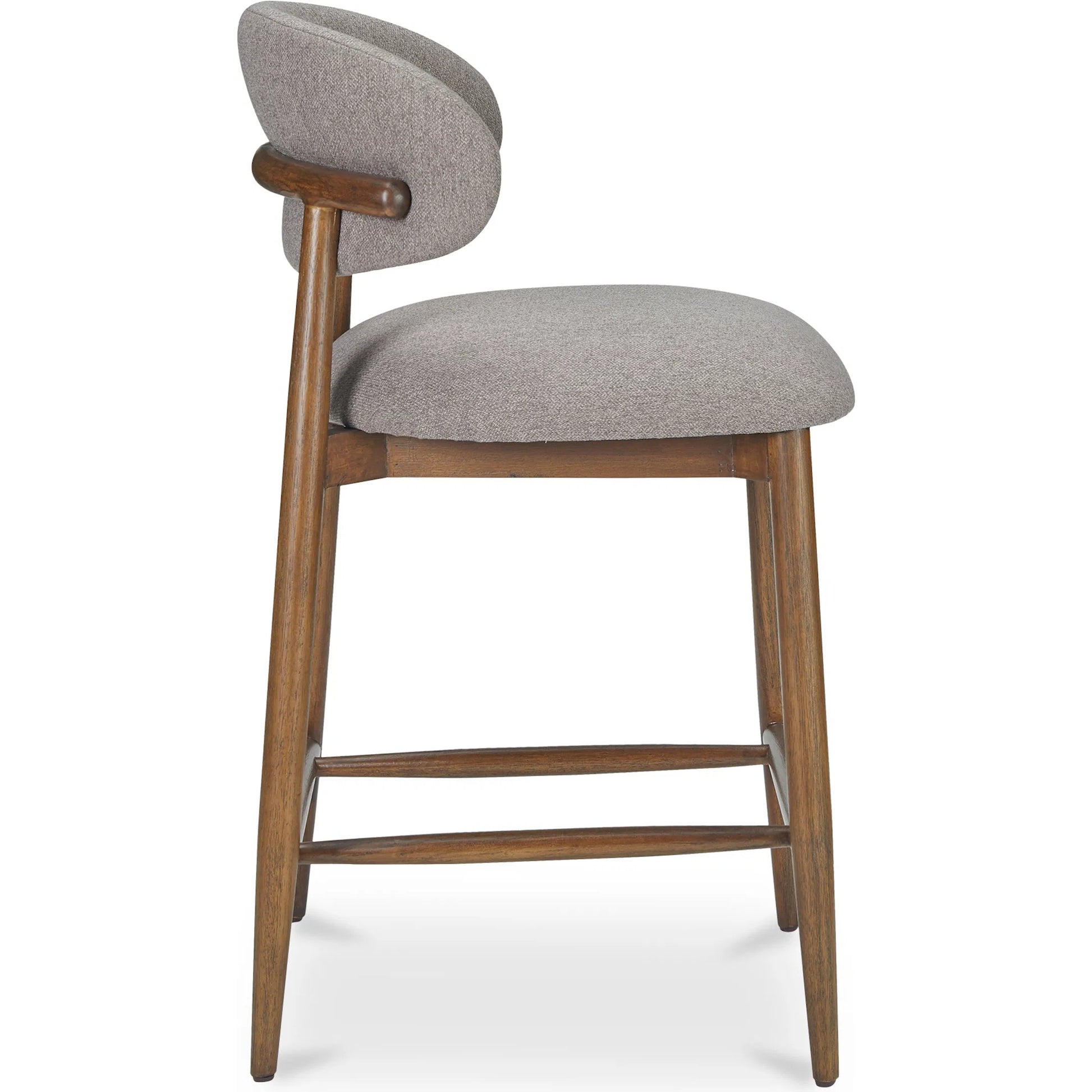 Ellie Counter Stool by Moe's Home Collection. Made from upholstery: 100% polyester, rubber wood frame, plywood in a transitional style.