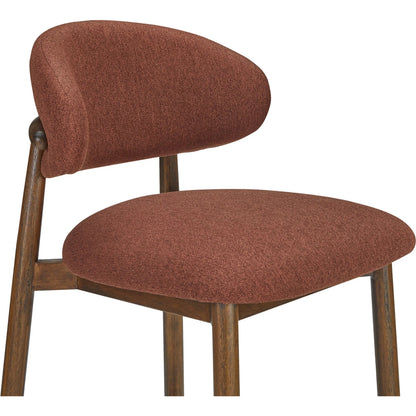 Ellie Counter Stool by Moe's Home Collection. Made from upholstery: 100% polyester, rubber wood frame, plywood in a transitional style.