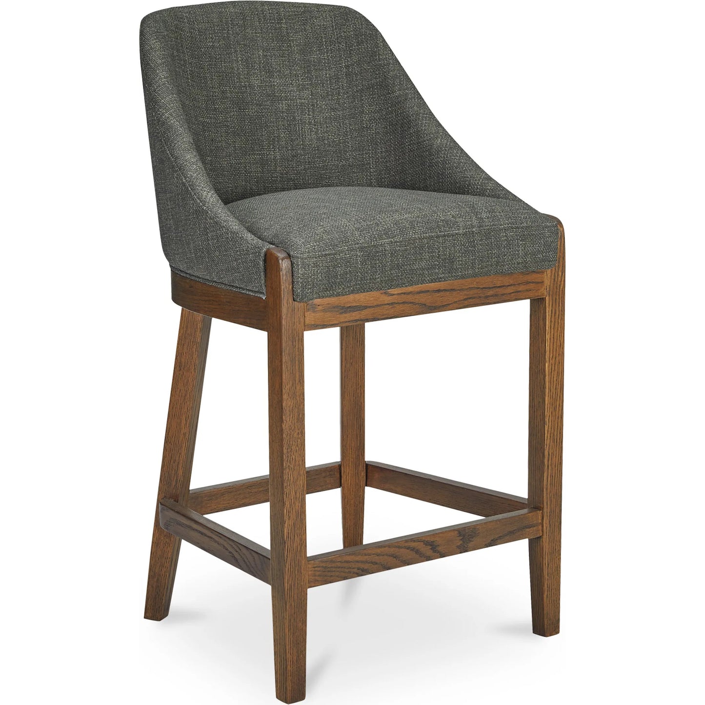 001 SI-2367990 | Primary Silo | Edward Counter Stool by Moe's Home Collection in green and b23-1. Made from upholstery: 100% polyester, solid oak frame, plywood in a transitional style.