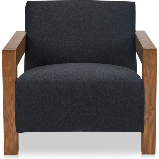 Garnet Lounge Chair by Moe's Home Collection. Made from upholstery: 50% wool 50% polyester, solid oak frame, foam seat in a unique style.