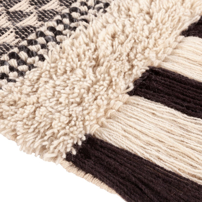 Merida Wall Hanging - 25345 by Surya in black, taupe. Made from 70% wool, 20% polyester, 10% cotton in a eclectic & global style.