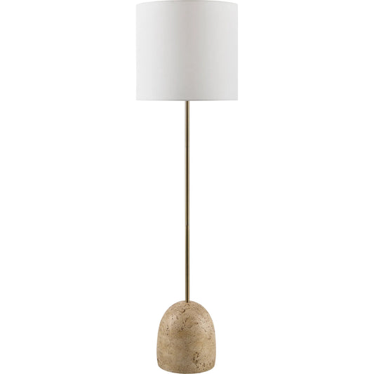 Meoble Accent Floor Lamp by Livabliss in wheat and painted. Made from cement, linen, plastic in a unique style.