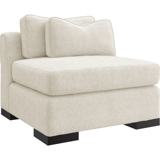 Edge Armless Chair by Caracole in satin ebony. Made from birch in a modern style.