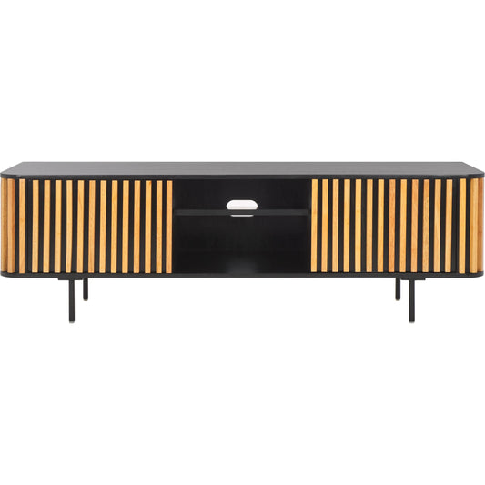 Barry 2 Door 2 Shelf Media Stand by HedgeApple Essentials in black, natural. Made from unique in a unique style.