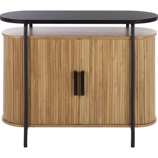 Dutchess Tambour Doors Compact Sideboard/Media Stand by HedgeApple Essentials. Made from mdf steel pipe in a modern style.