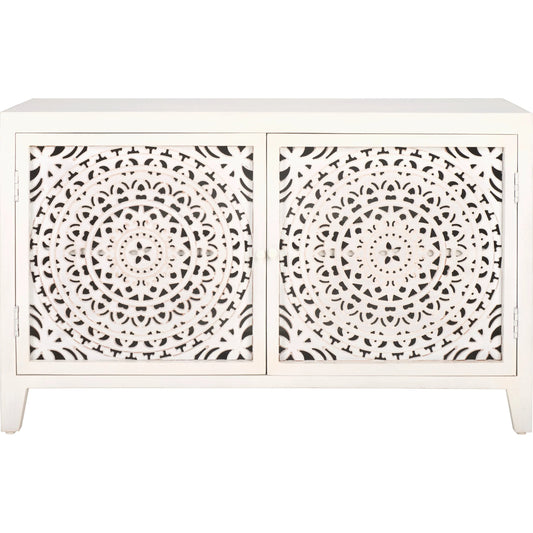 001 SI-2192813 | Primary Silo | Donley 2 Shelf 2 Door Media Stand by HedgeApple Essentials in white wash. Made from unique in a unique style.