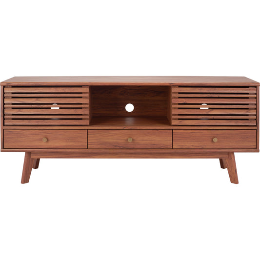 Alatar 3 Drawer 1 Shelf Media Stand by Safavieh. Made from particle board, mdf, solid wood in a modern style.