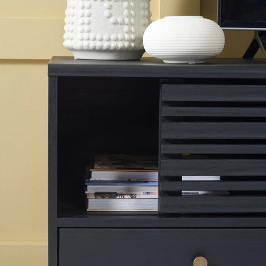 Alatar 3 Drawer 1 Shelf Media Stand by Safavieh. Made from particle board, mdf, solid wood in a modern style.