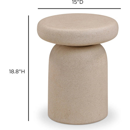 Lydia Indoor/Outdoor Side Table by TOV Furniture. Made from concrete in a unique style.