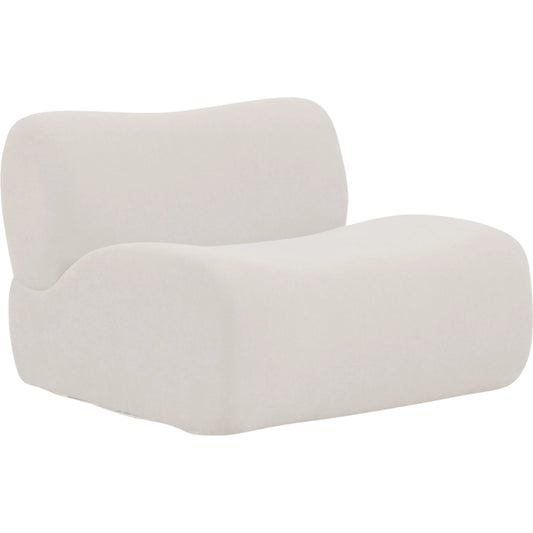 Zenith Contract-Grade Upcycled Armless Chair by TOV Furniture. Made from fabric, plywood, rubberwood in a unique style.