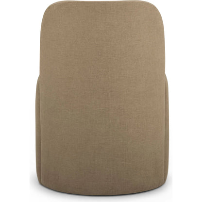 Persa Round Back Performance Dining Chair by TOV Furniture. Made from chenille, plywood in a unique style.
