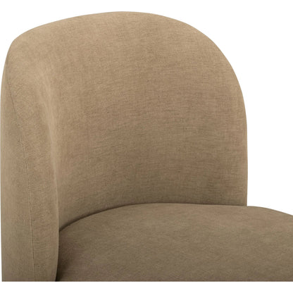 Persa Round Back Performance Dining Chair by TOV Furniture. Made from chenille, plywood in a unique style.