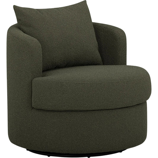 Silvi Performance Swivel Accent Chair by TOV Furniture. Made from boucle, metal, plywood in a unique style.