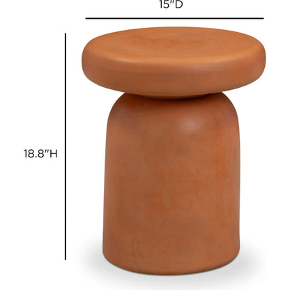 Lydia Indoor/Outdoor Side Table by TOV Furniture. Made from concrete in a unique style.