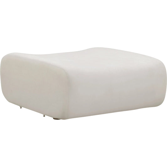 Zenith Contract-Grade Upcycled Ottoman by TOV Furniture. Made from fabric, plywood, rubberwood in a unique style.