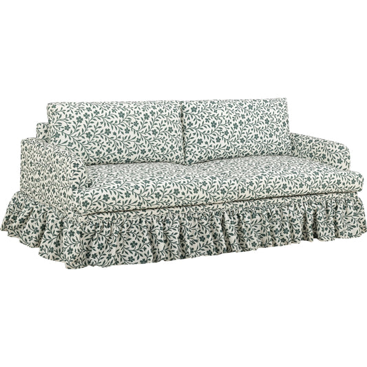 Gertrude Performance Weave Sofa by TOV Furniture in floral. Made from linen, plywood, rubberwood in a unique style.