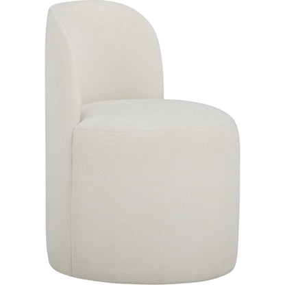 Persa Round Back Performance Dining Chair by TOV Furniture. Made from chenille, plywood in a unique style.