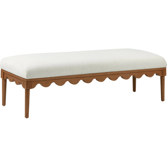 000 SI-2544644 | Primary Silo | Oodle Performance Vegan Mohair Bench by TOV Furniture. Made from faux mohair, rubberwood, walnut veneer in a unique style.