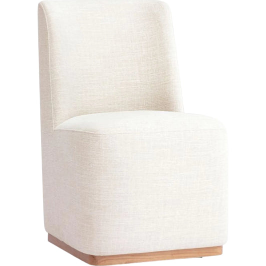 Melissa Performance Fabric Rolling Dining Chair by TOV Furniture. Made from rubberwood, textured weave in a unique style.