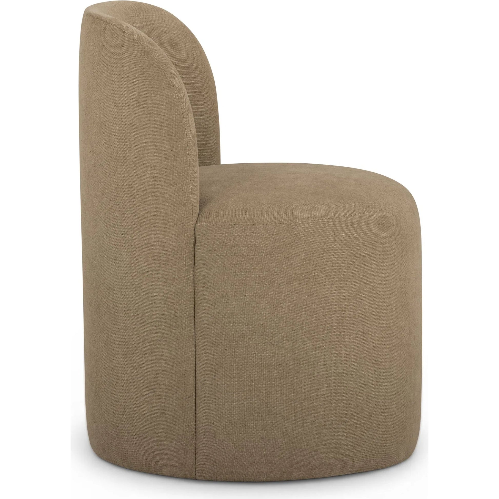 Persa Round Back Performance Dining Chair by TOV Furniture. Made from chenille, plywood in a unique style.