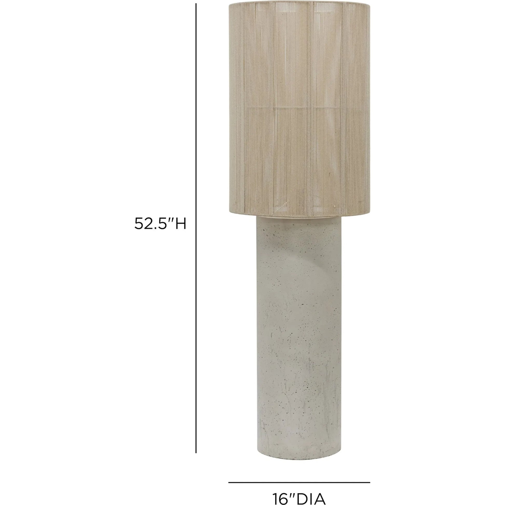 Mondada Floor Lamp by TOV Furniture. Made from concrete, iron, rope in a unique style.
