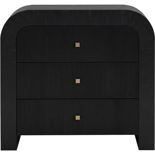 Hump Arched 3-Drawer Bedside Chest by TOV Furniture. Made from mdf, rubberwood, veneer in a unique style.