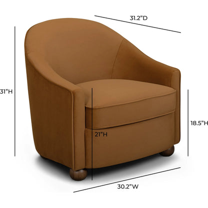 Cettie Performance Velvet Accent Chair by TOV Furniture. Made from fabric, pine, plywood, rubberwood in a unique style.