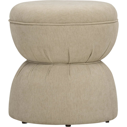 Tomlin Ruched Performance Fabric Game Ottoman by TOV Furniture. Made from chenille, plywood in a unique style.