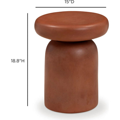Lydia Indoor/Outdoor Side Table by TOV Furniture. Made from concrete in a unique style.