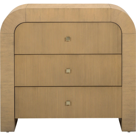 Hump Arched 3-Drawer Bedside Chest by TOV Furniture. Made from mdf, rubberwood, veneer in a unique style.