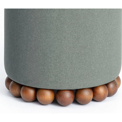Dex Performance Vegan Mohair Ottoman by TOV Furniture. Made from faux mohair, plywood, rubberwood in a unique style.