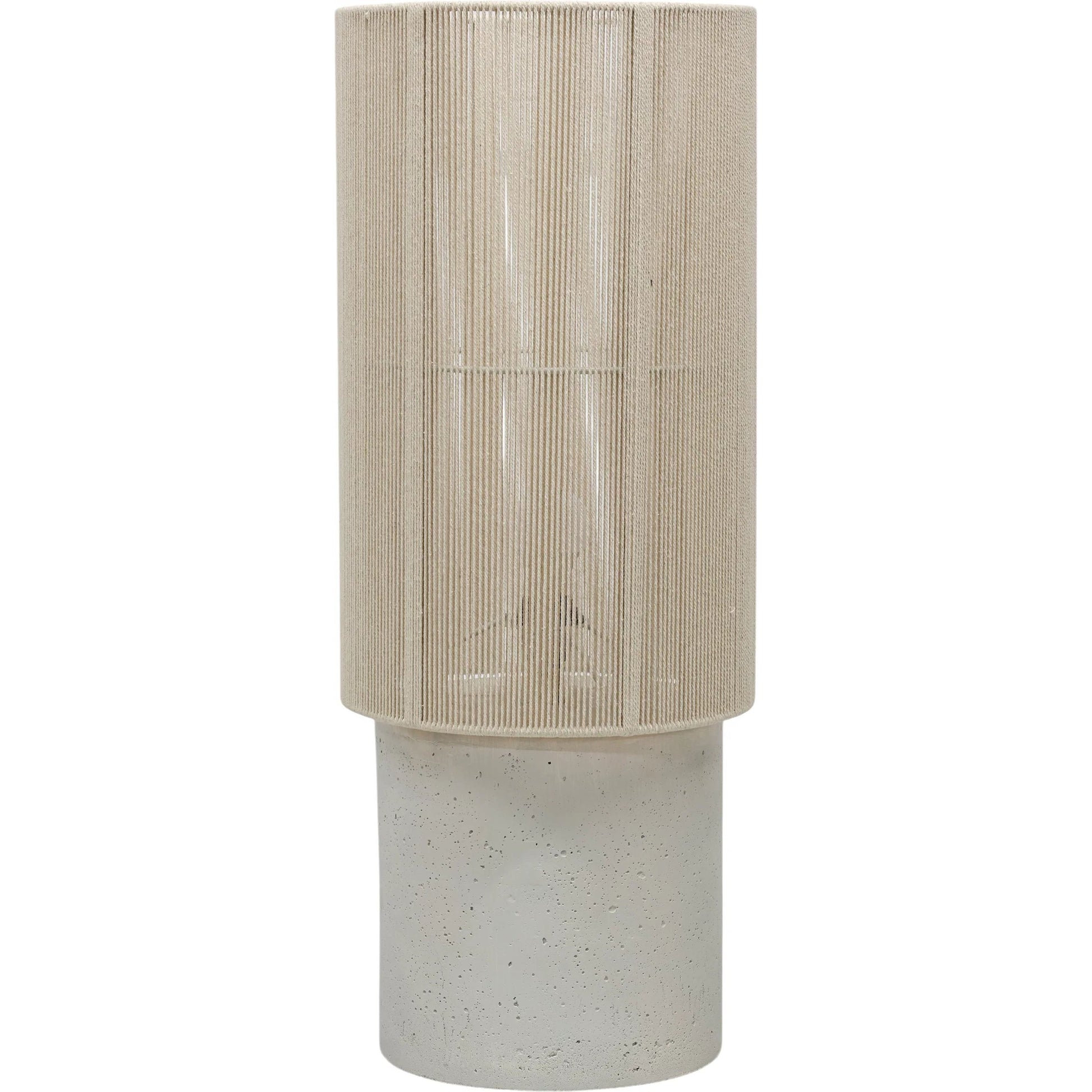 Mondada Table Lamp by TOV Furniture. Made from concrete, iron, rope in a unique style.