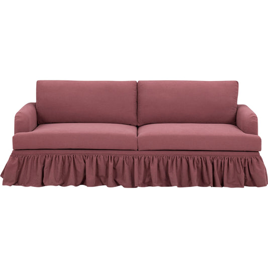 Gertrude Upcycled Performance Fabric Sofa by TOV Furniture. Made from plywood, recycled fabric, rubberwood in a unique style.