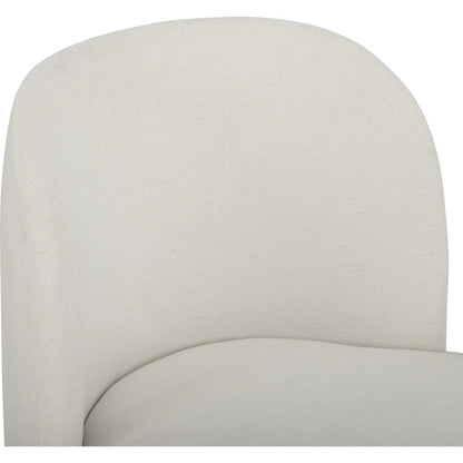 Persa Round Back Performance Dining Chair by TOV Furniture. Made from chenille, plywood in a unique style.
