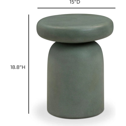 Lydia Indoor/Outdoor Side Table by TOV Furniture. Made from concrete in a unique style.