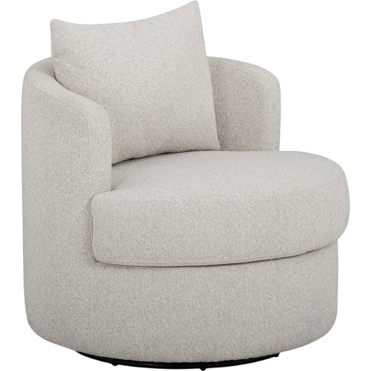 Silvi Performance Swivel Accent Chair by TOV Furniture. Made from boucle, metal, plywood in a unique style.