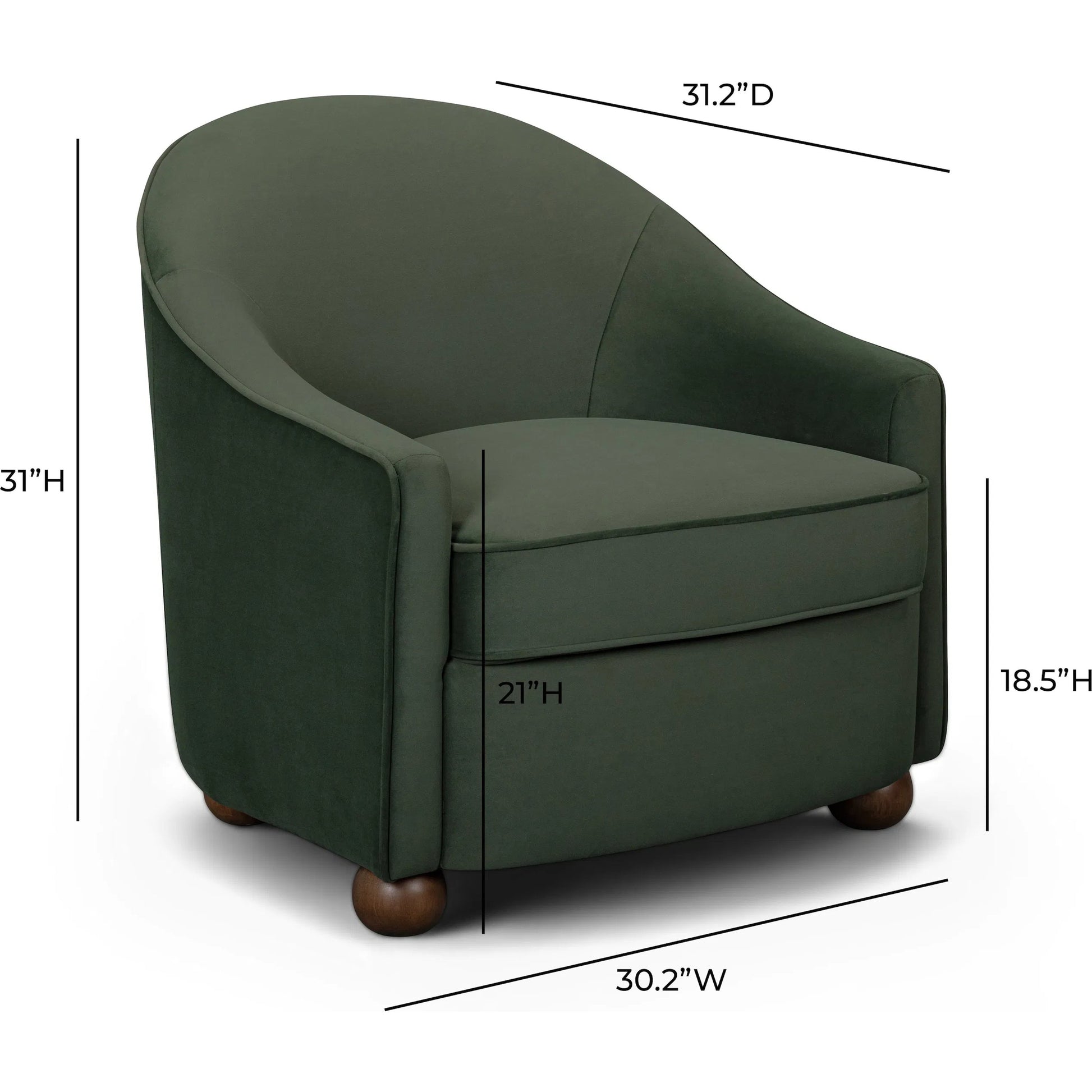 Cettie Performance Velvet Accent Chair by TOV Furniture. Made from fabric, pine, plywood, rubberwood in a unique style.
