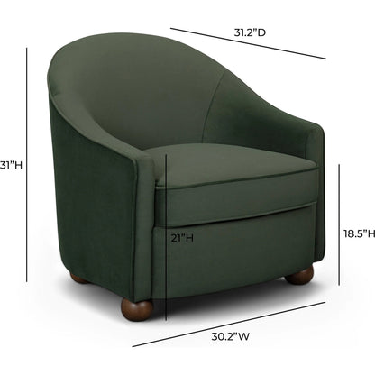 Cettie Performance Velvet Accent Chair by TOV Furniture. Made from fabric, pine, plywood, rubberwood in a unique style.