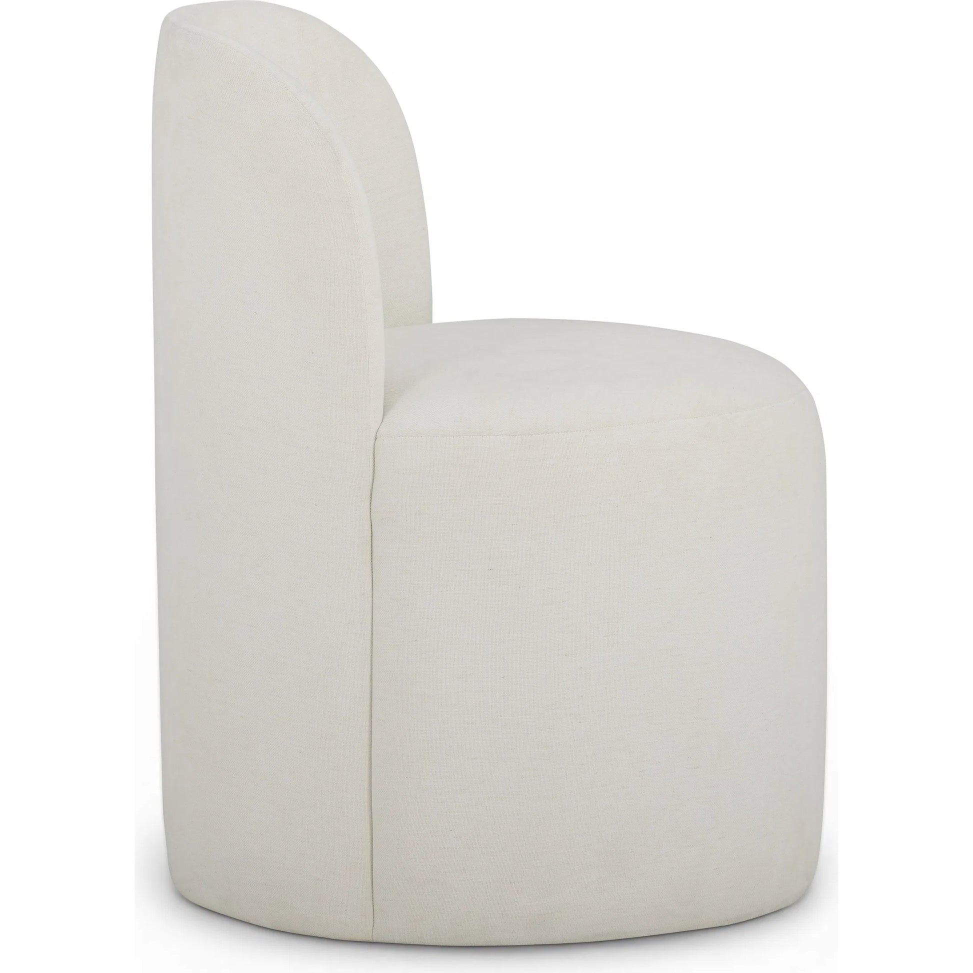 Persa Round Back Performance Dining Chair by TOV Furniture. Made from chenille, plywood in a unique style.