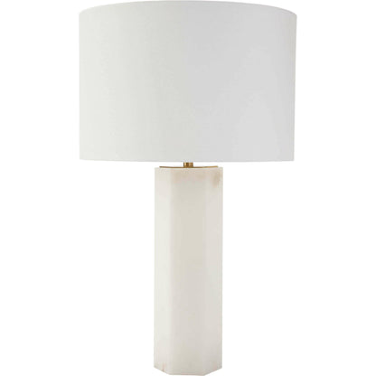 Stella Alabaster Table Lamp by Regina Andrew in neutral and natural stone. Made from alabaster in a transitional style.