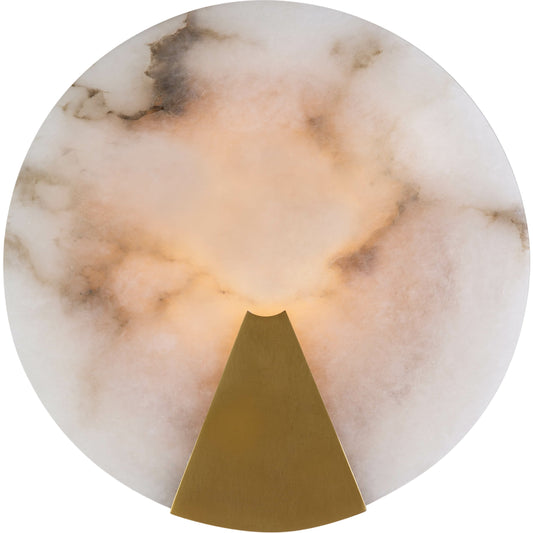 Houston Sconce by Regina Andrew in brass and natural stone. Made from alabaster in a eclectic & global style.