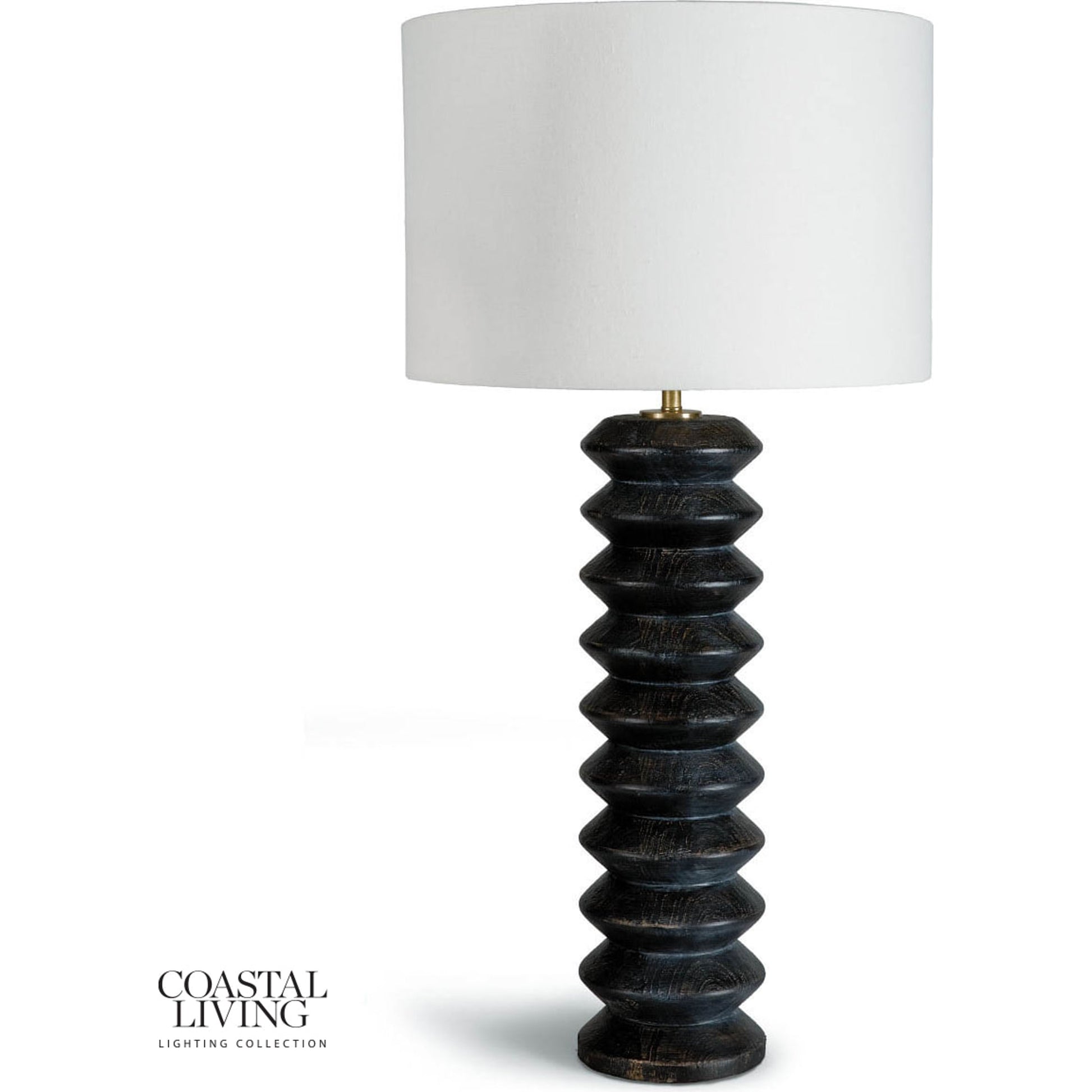 Accordion Table Lamp by Regina Andrew in ebony and ebony. Made from wood in a modern style.