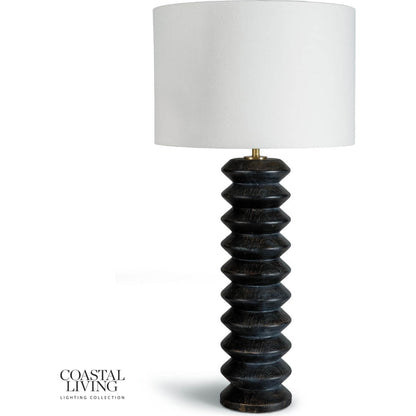 Accordion Table Lamp by Regina Andrew in ebony and ebony. Made from wood in a modern style.