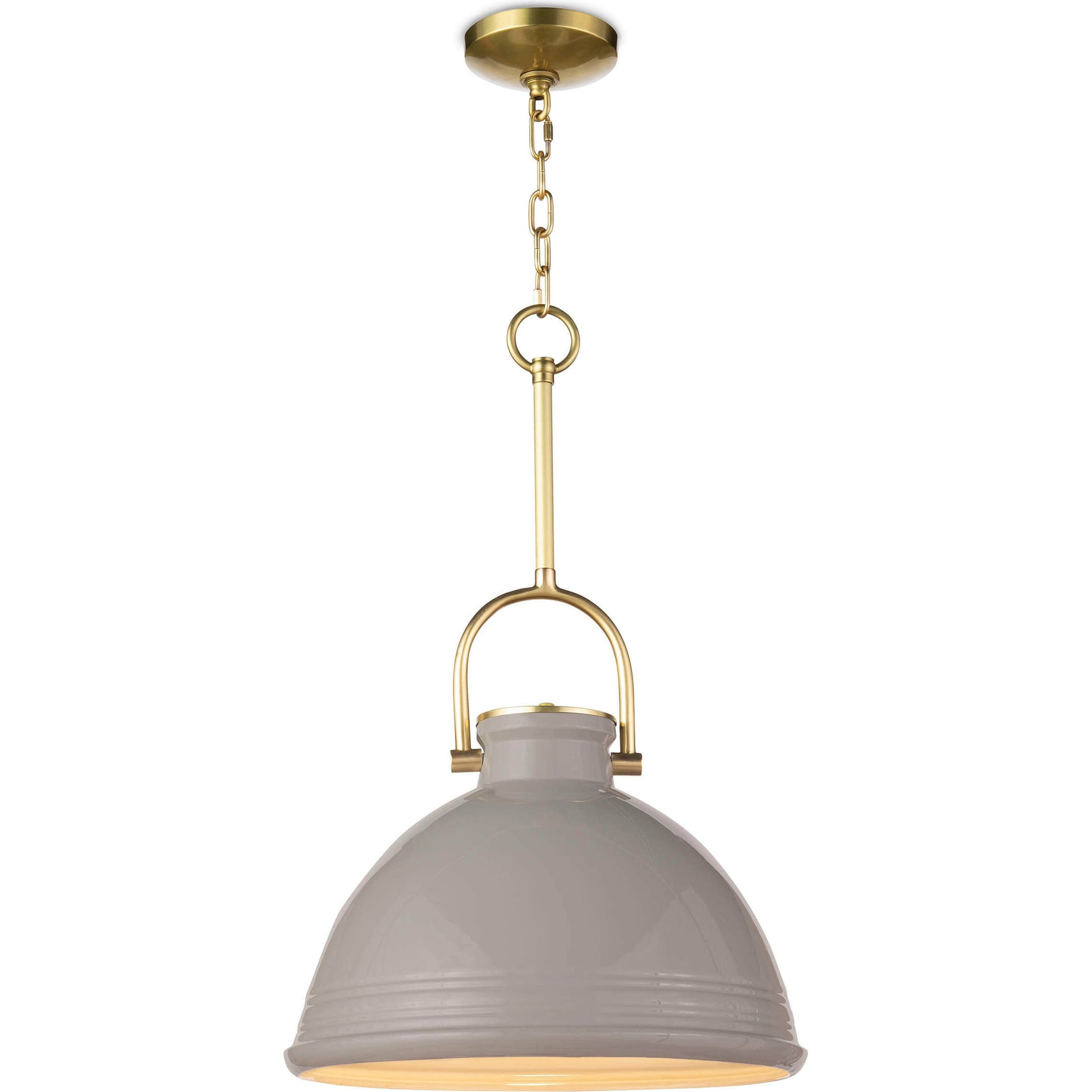 Eloise Ceramic Pendant by Regina Andrew in white. Made from ceramic in a transitional style.