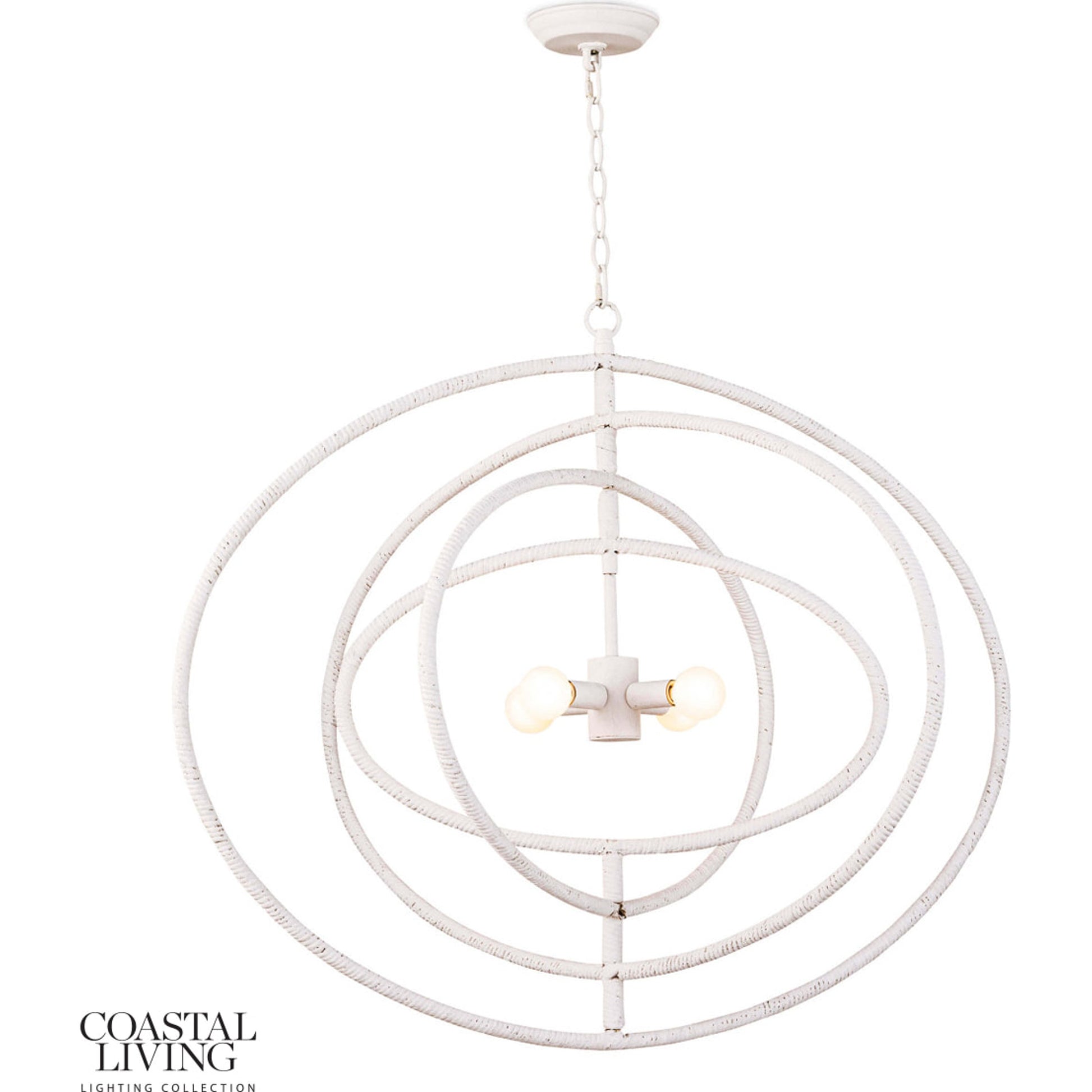 Sail Chandelier by Regina Andrew in white. Made from steel in a modern style.