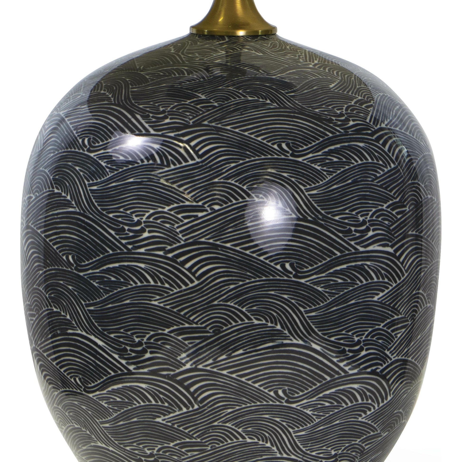 Harbor Ceramic Table Lamp by Regina Andrew in black and ebony. Made from ceramic in a modern style.